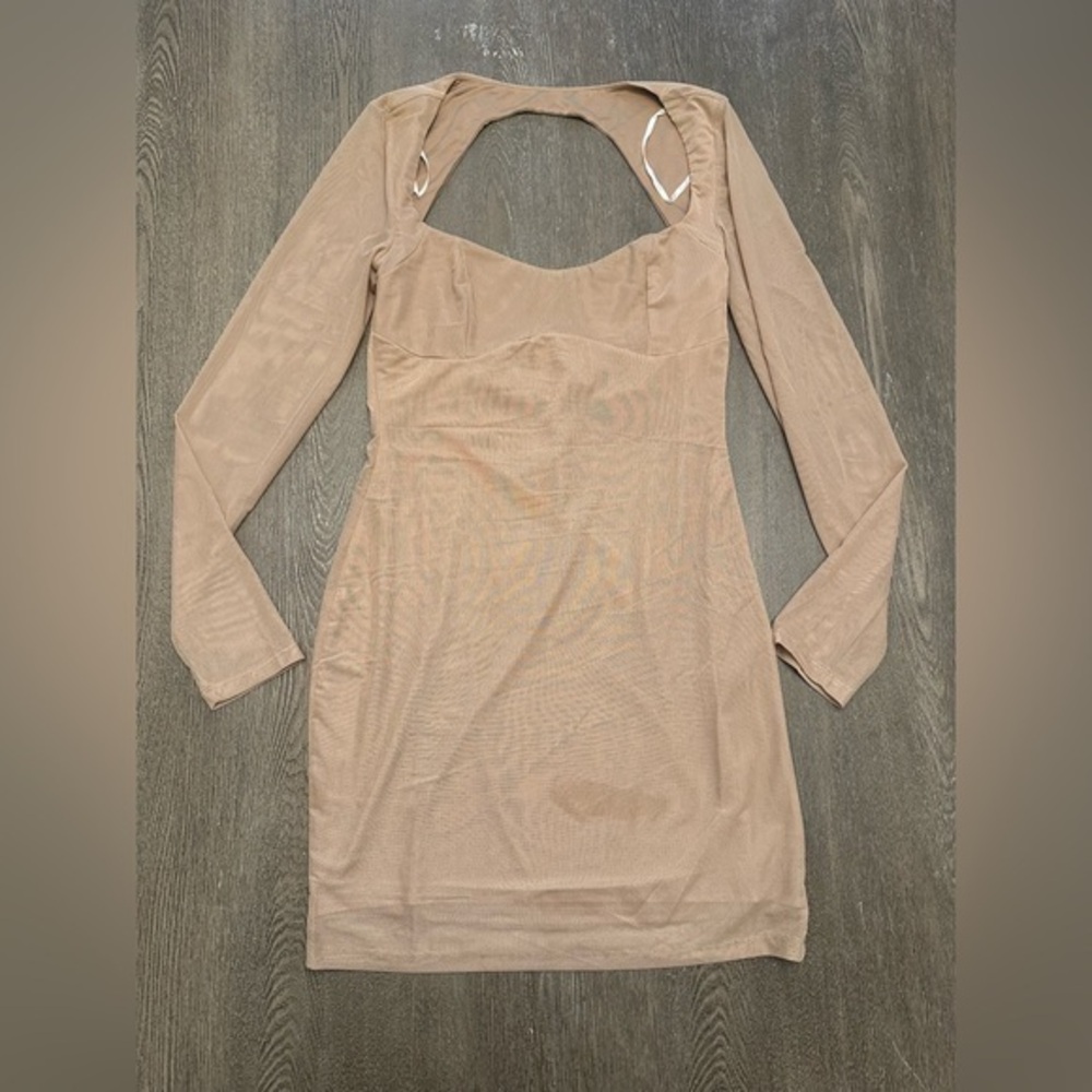 NWT PRINCESS POLLY TAN ELORA MINI DRESS BROWN SIZE 8 - SKU:389